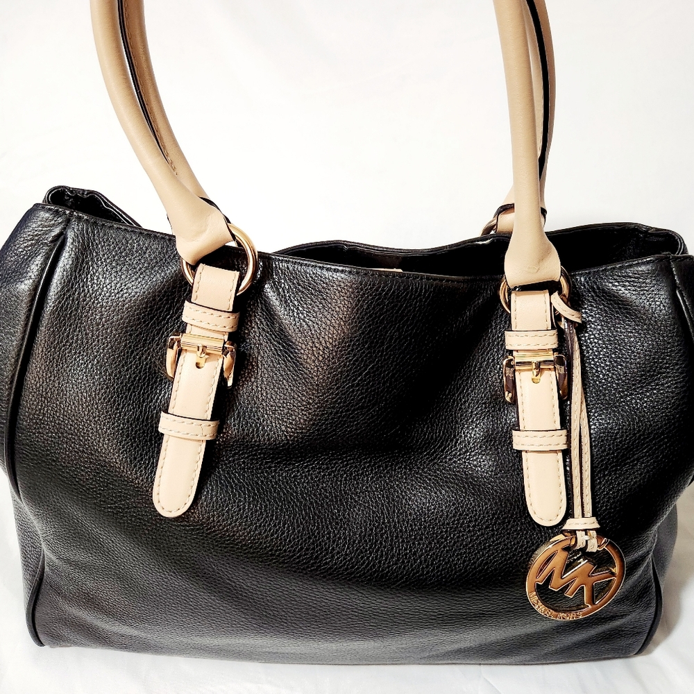 Michael Kors Jet Set Saffiano Shoulder Tote Bag Black - Picture 6 of 14
